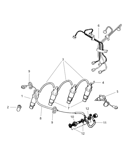 2001 Jeep Cherokee Plug Cylinder Block Oil Hole Diagram for 4720197AB