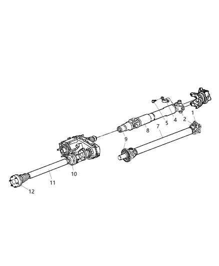 2004 Jeep Liberty Slip Yoke Diagram for 5093961AB