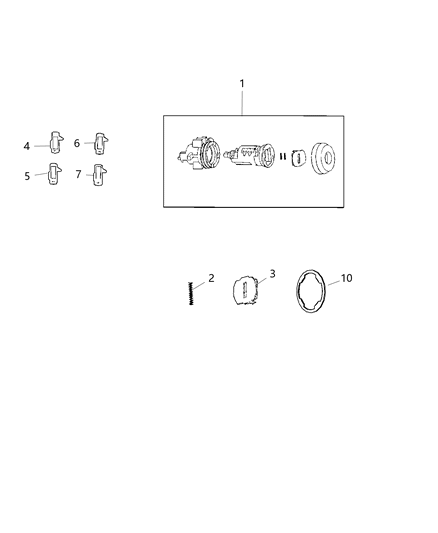 2009 Jeep Wrangler Front Door Lock Cylinders Diagram