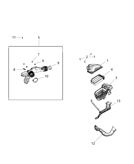 2019 Jeep Wrangler Air Cleaner Diagram 2 - Thumbnail
