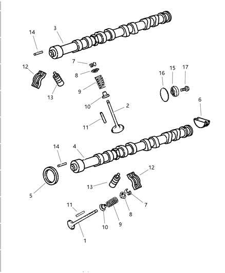 1997 Dodge Avenger Camshaft & Valves Diagram 2 - Thumbnail
