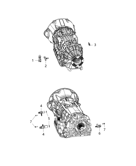 2018 Ram 3500 Pickup Sensors - Transmission Diagram