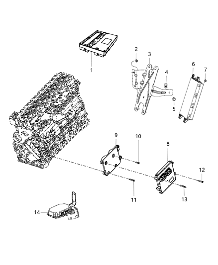 2015 Ram 3500 PCM Diagram for 68170201AB