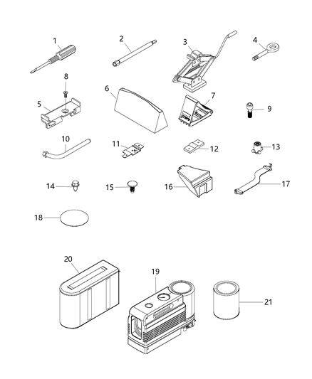 2015 Ram ProMaster City Screw Hexagon Head M8 Diagram for 6106289AA