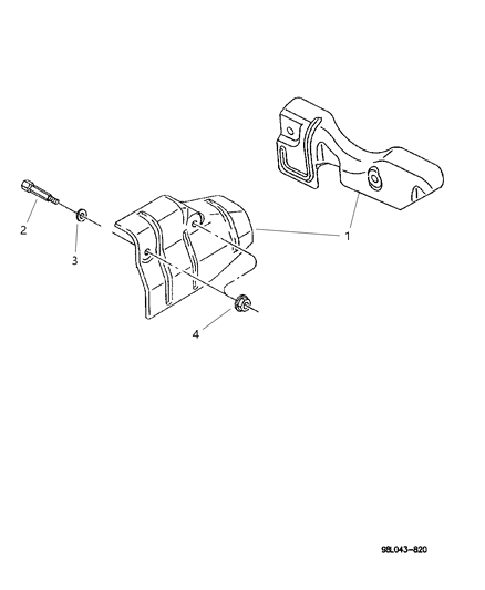 1999 Dodge Durango Manifold - Heat Shields Diagram 1 - Thumbnail