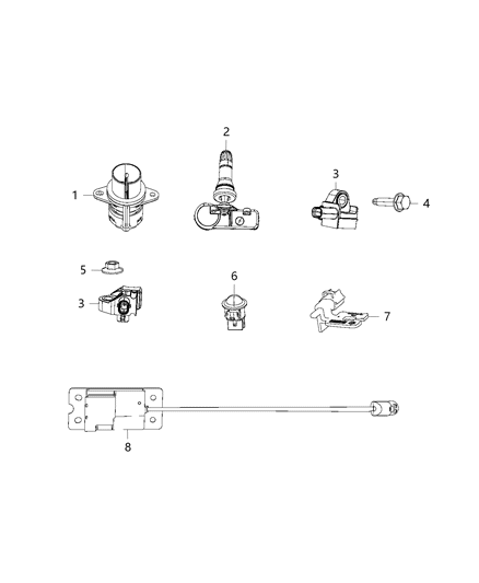 2018 Jeep Wrangler All-new Model Sensors - Body Diagram