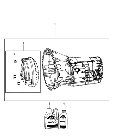 2009 Dodge Nitro Converter Package Torque Diagram for RX012450AC