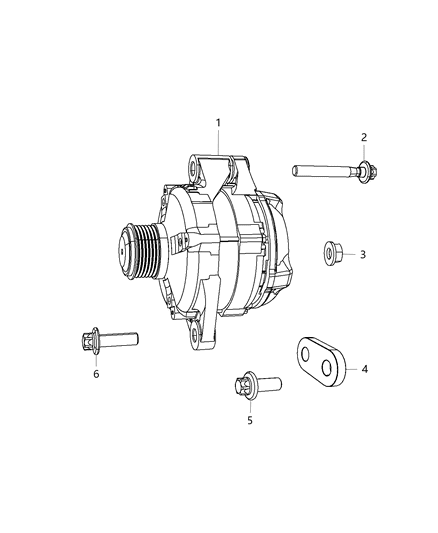 2016 Dodge Journey Generator/Alternator & Related Parts Diagram 1 - Thumbnail