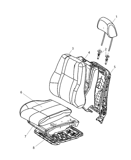 2012 Dodge Durango Front Seat - Bucket Diagram 5 - Thumbnail