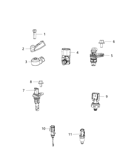 2020 Dodge Durango Sensors, Engine Diagram 2 - Thumbnail