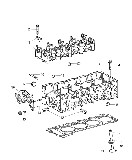 2006 Chrysler PT Cruiser Cylinder Head Diagram 2 - Thumbnail