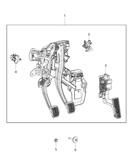 2018 Jeep Wrangler All-new Model Clutch Pedal Diagram