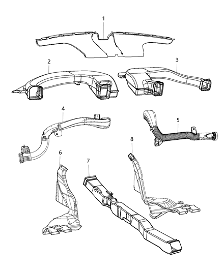 2020 Chrysler 300 Air Ducts Diagram