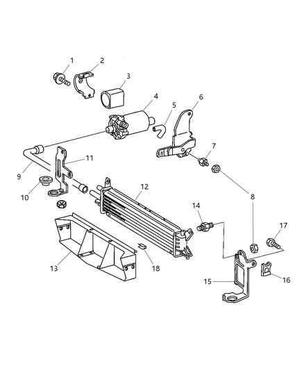 2006 Chrysler Crossfire Intercooler Bracket, Driver Side Diagram for 5135366AA