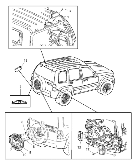 2007 Jeep Liberty Nut Wheel Diagram for 6507799AA