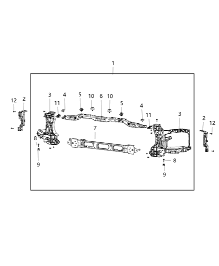 2017 Ram 3500 Cab Chassis Radiator Support Diagram
