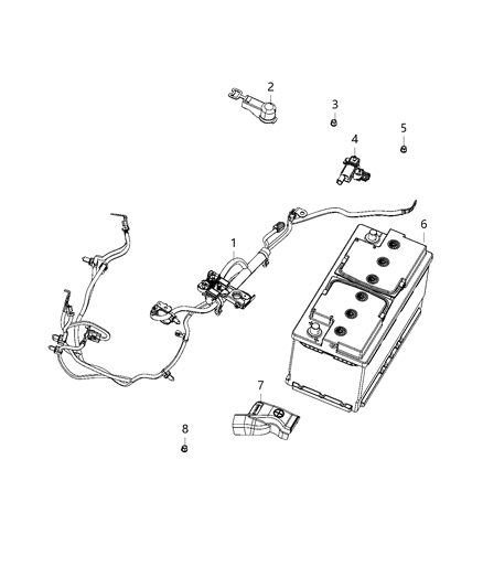 Battery Cable Diagram for 68430570AD