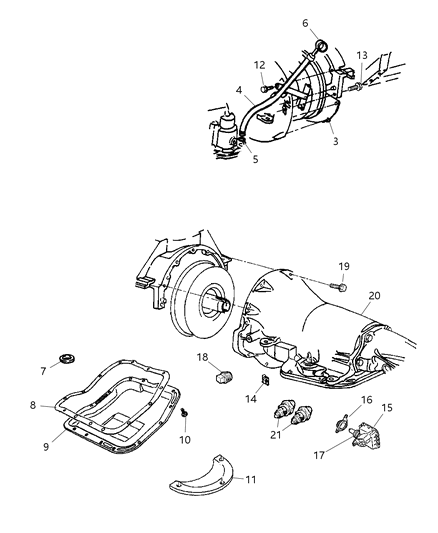 2003 Dodge Ram 1500 Indicator Transmission Fluid Level Diagram for 53032605AA