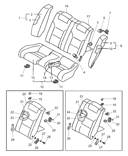 2000 Chrysler Sebring Washer , (Use Up 8/87) Diagram for MF450193