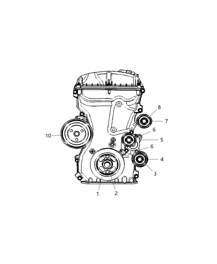 2010 Dodge Journey Pulley & Related Parts Diagram 2 - Thumbnail