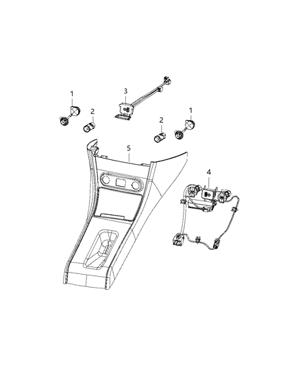 2019 Dodge Charger Wiring - Console Diagram 2 - Thumbnail