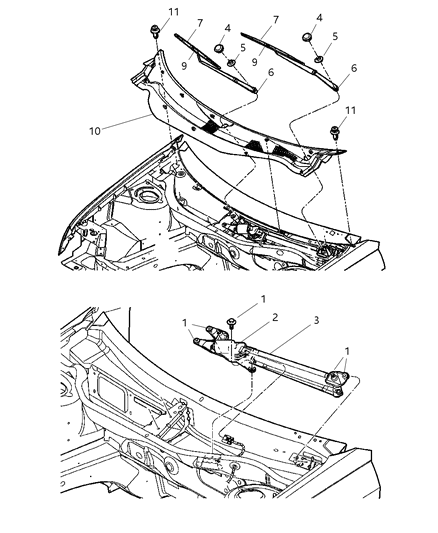 2006 Chrysler Pacifica Wiper Motor Diagram for 5102228AA