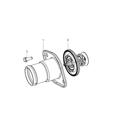 2008 Jeep Commander Thermostat & Related Parts Diagram 2 - Thumbnail