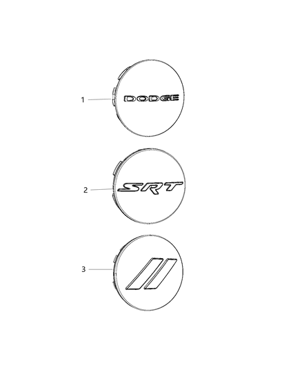 2018 Dodge Durango Center Cap Diagram for 1SK35DD5AA