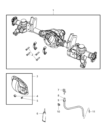 2008 Jeep Grand Cherokee Housing And Vent , Rear Axle Diagram 2 - Thumbnail