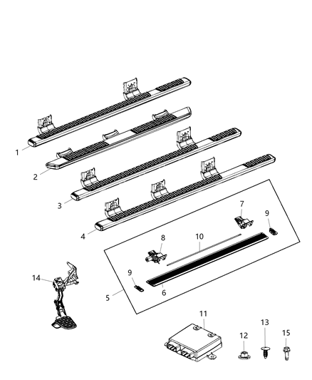 2020 Ram 1500 New Style Running Boards And Side Steps Diagram