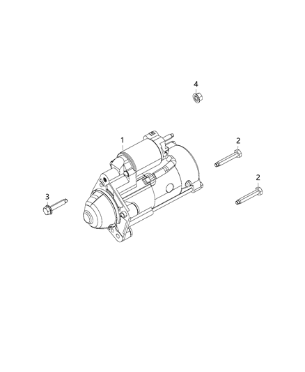 2019 Jeep Wrangler Starter & Related Parts Diagram 2 - Thumbnail