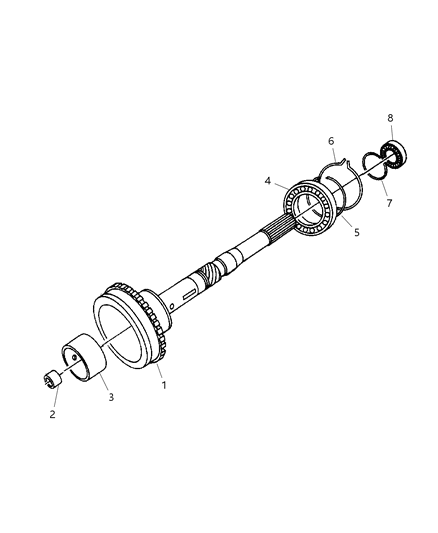 1999 Dodge Ram Wagon Output Shaft Diagram