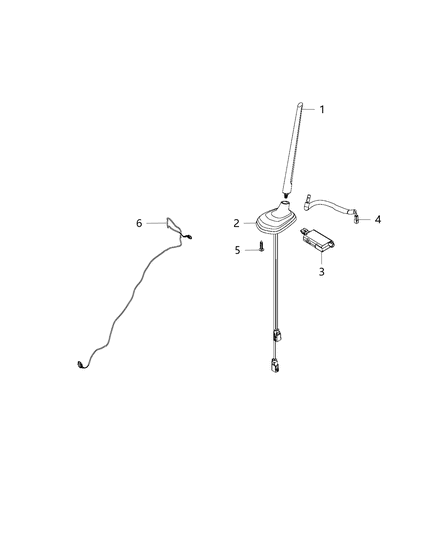 2017 Jeep Renegade Antenna Diagram for 68372617AA