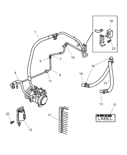 2000 Dodge Caravan Plumbing - A/C & Heater Diagram 2 - Thumbnail