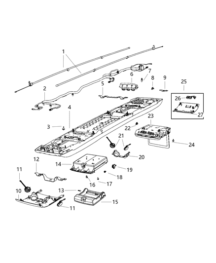 2020 Dodge Grand Caravan Bulb And Socket Heater And A/C Control Auxiliary Control Diagram for 68191740AA