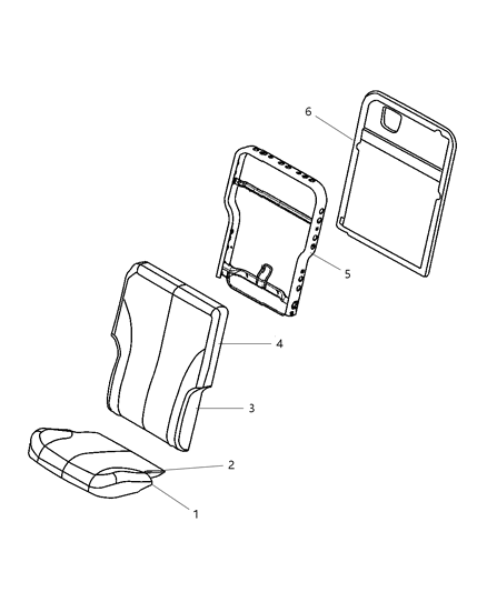 2004 Chrysler Pacifica Cushion Rear Seat Diagram for 1BC391DVAA