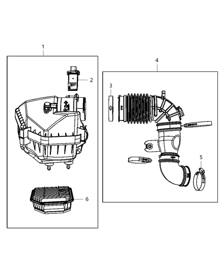 2012 Jeep Liberty Air Cleaner Diagram 1 - Thumbnail