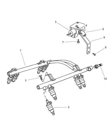 1999 Dodge Ram Wagon Fuel Rail Diagram 3 - Thumbnail