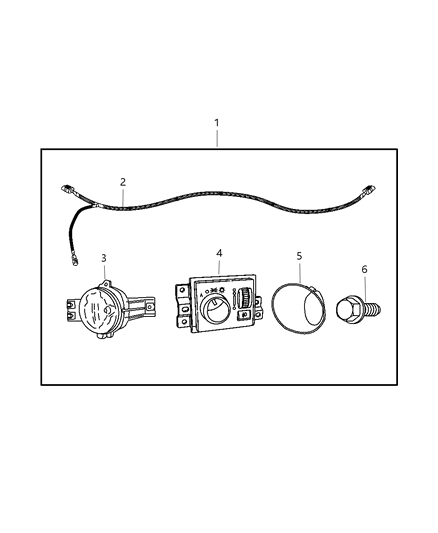 2008 Dodge Ram 3500 Cab Chassis Light Kit - Fog Diagram