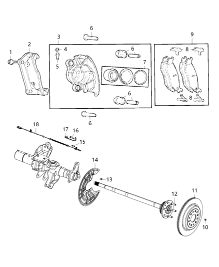 2021 Ram 1500 Bracket Brake Sensor Diagram for 68325481AC