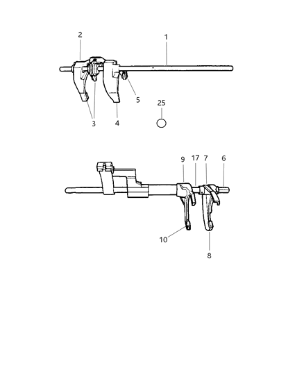 2000 Dodge Viper Fork First And Second Diagram for 4626505