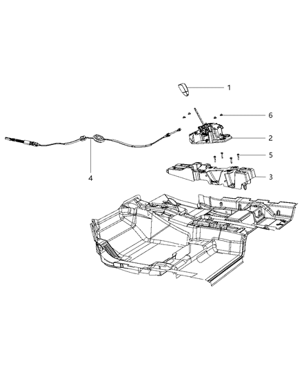 2011 Dodge Journey Gearshift Controls Diagram 1 - Thumbnail