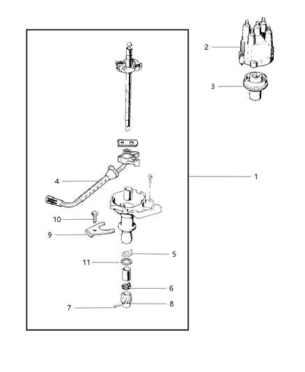 1997 Jeep Cherokee Distributor Engine Diagram for 56027027AB