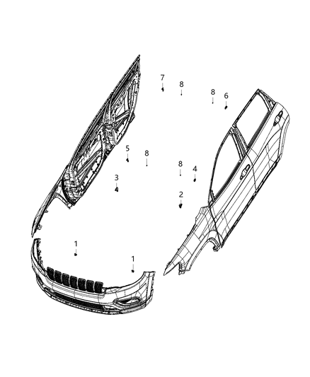 2020 Jeep Cherokee Sensors - Body Diagram 6 - Thumbnail