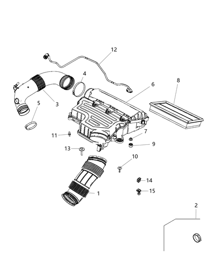 2020 Jeep Renegade Engine Cover Ball Stud Diagram for 68228213AA