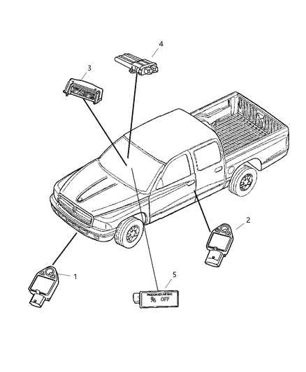 2007 Dodge Dakota Occupant Module Diagram for 68003925AA