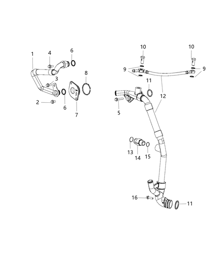 2018 Ram 3500 Cab Chassis EGR Cooling System Diagram 2 - Thumbnail