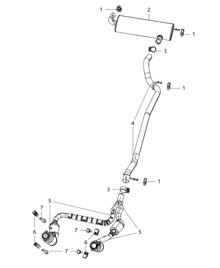 2010 Jeep Wrangler Exhaust System Diagram 2 - Thumbnail