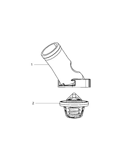 2010 Jeep Wrangler Thermostat & Related Parts Diagram 2 - Thumbnail
