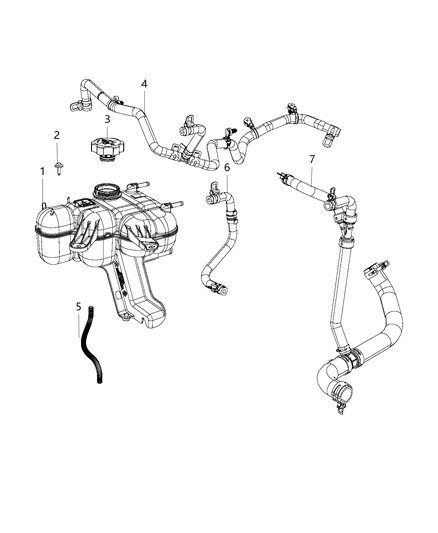 2017 Dodge Durango Coolant Recovery Bottle Diagram 1 - Thumbnail